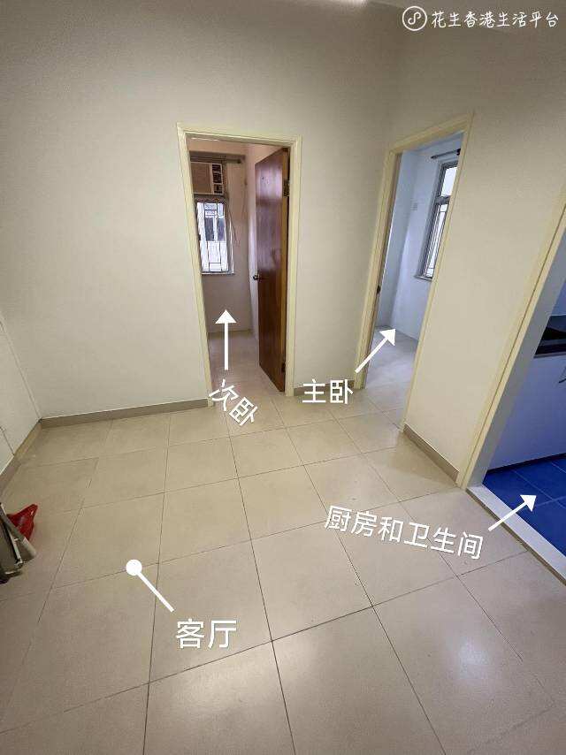短租红磡燕安阁8楼的两室一厅一厨一卫的主卧，10平米，月租5.7k，可短租，租期至4月29，只有次卧的一个室友。全程电梯有全部家电家具，随时拎包入住