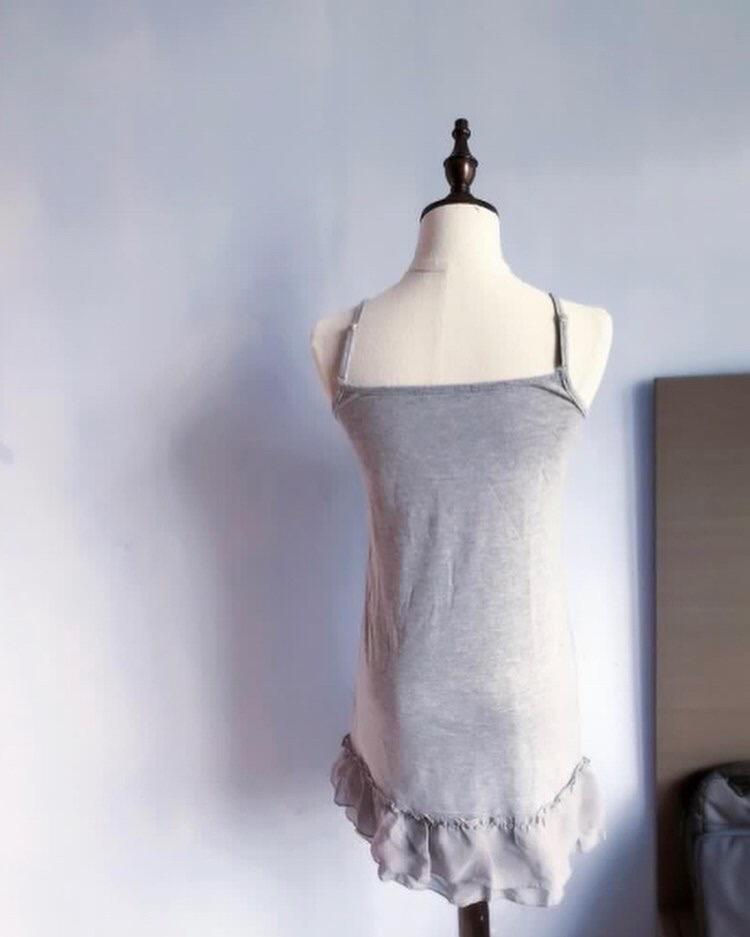 Fortune Cookies 莫代爾灰色背心連身裙 (SIZE S-M)