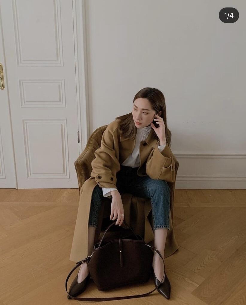 全新 黑色 Kitten Heels 百搭 低跟 矮跟 舒服 皮鞋