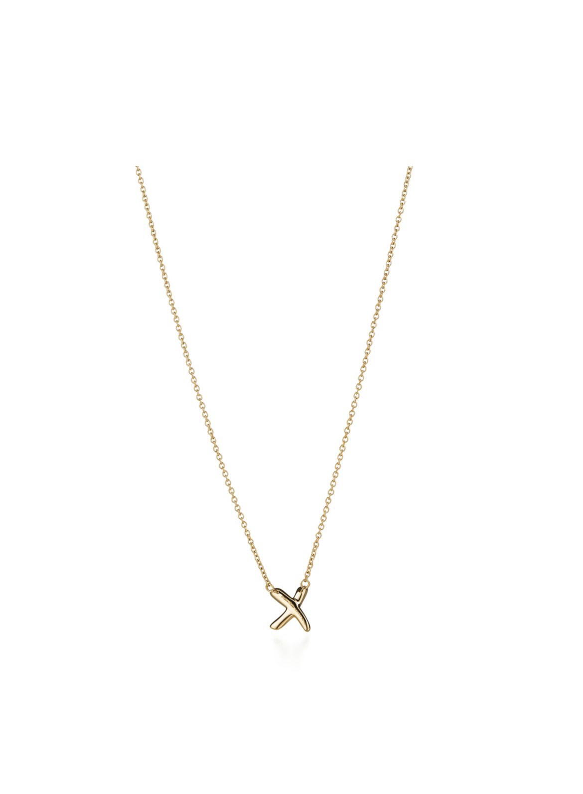 Tiffany&Co. 塗鴉X符號18K玫瑰金項鍊 小