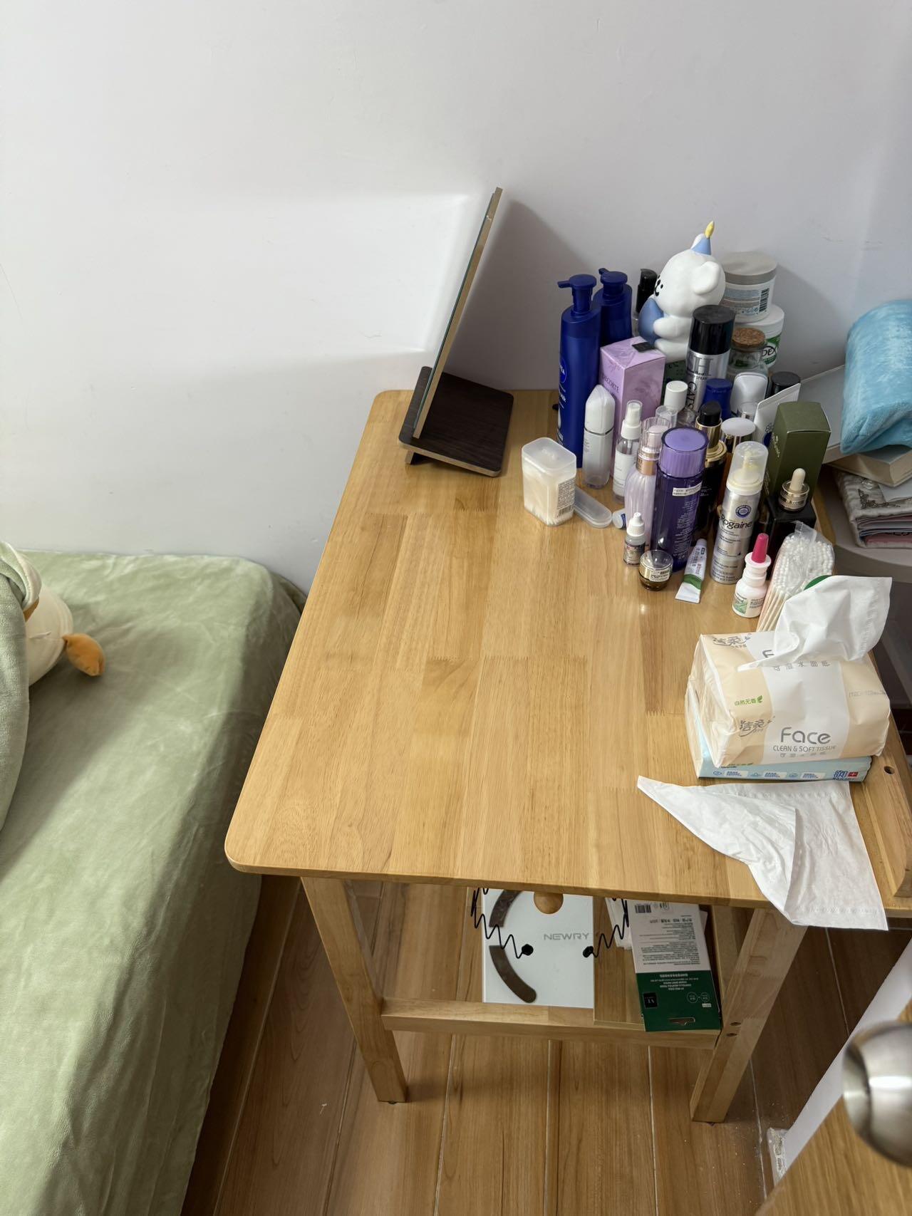 雙人實木床加床墊