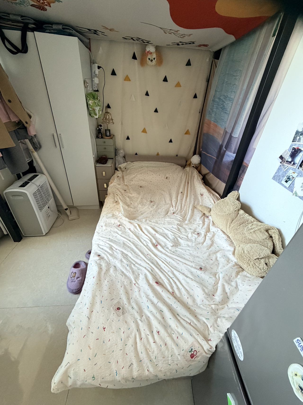 宜家铁架单人床