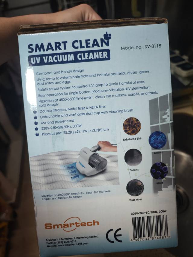 Smartech 紫外线除螨真空吸尘器，SV-8118
