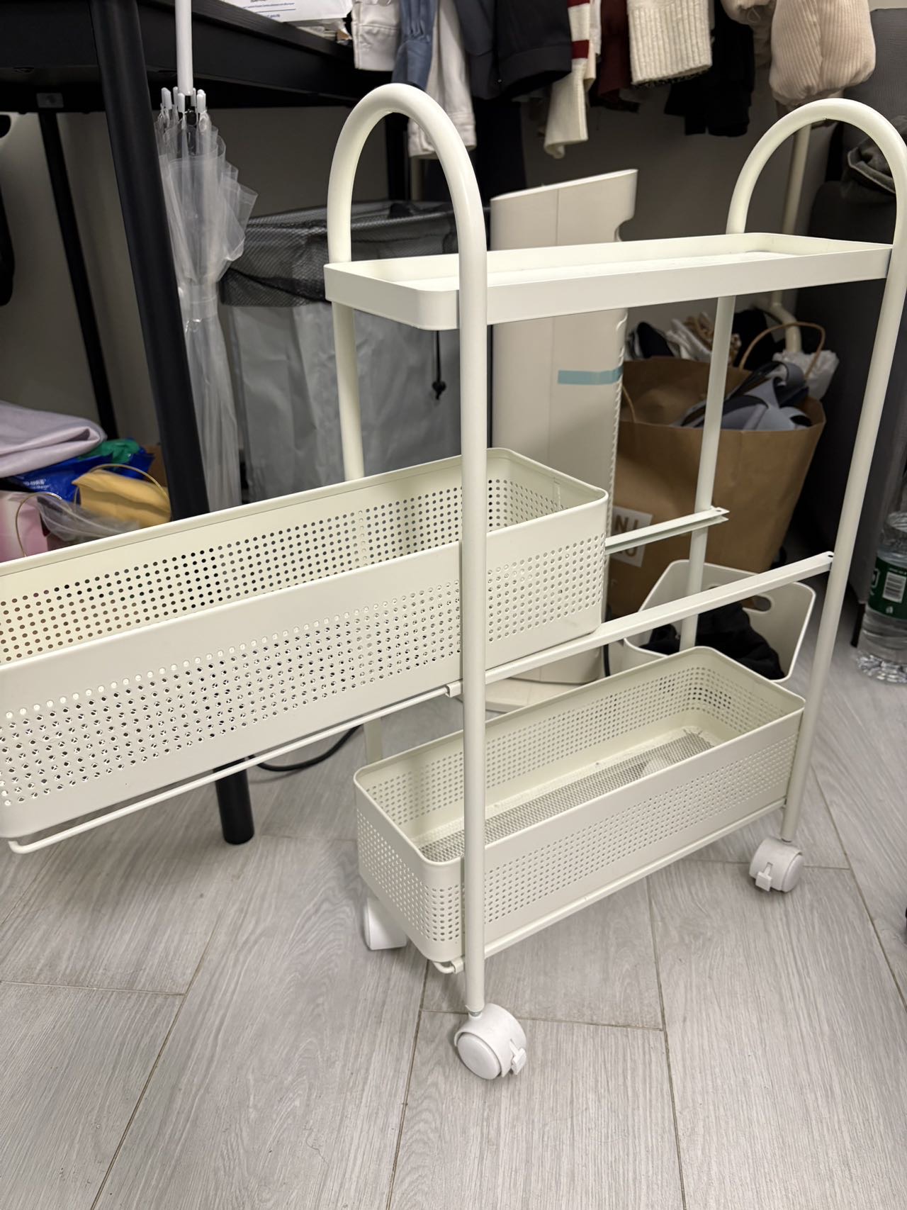 卫生间夹缝置物架侧面抽拉柜马桶浴室小推车极窄缝隙收纳柜