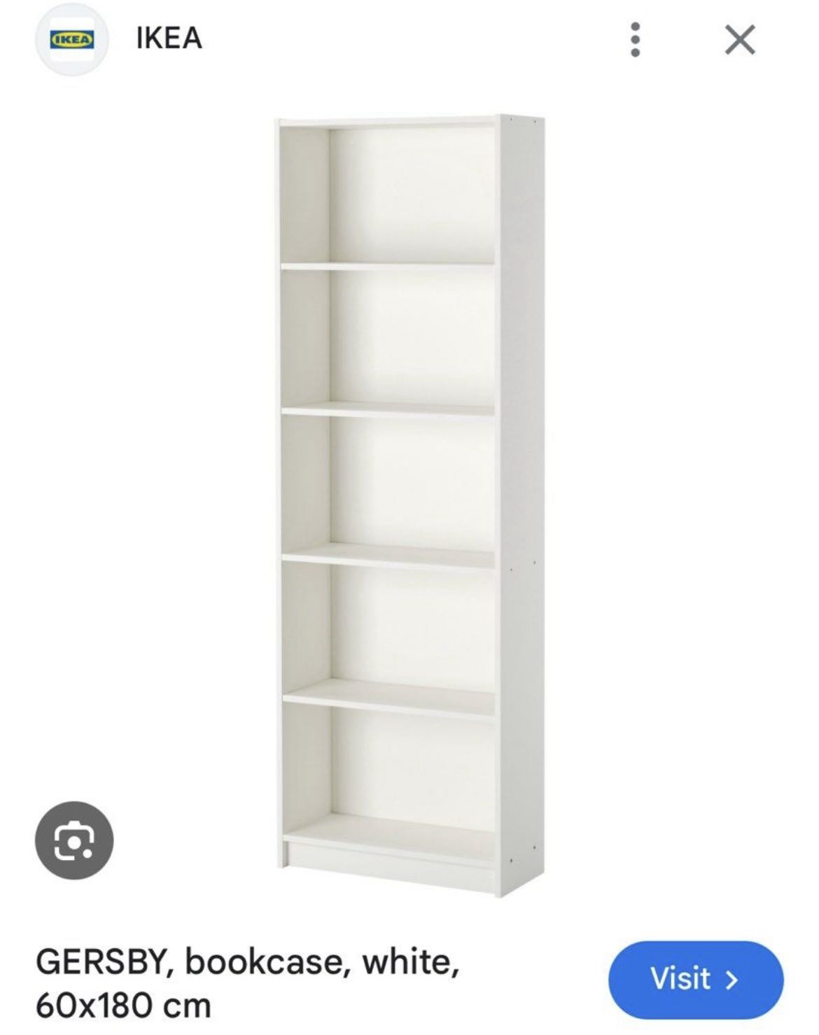 IKEA宜家 五层书架白色