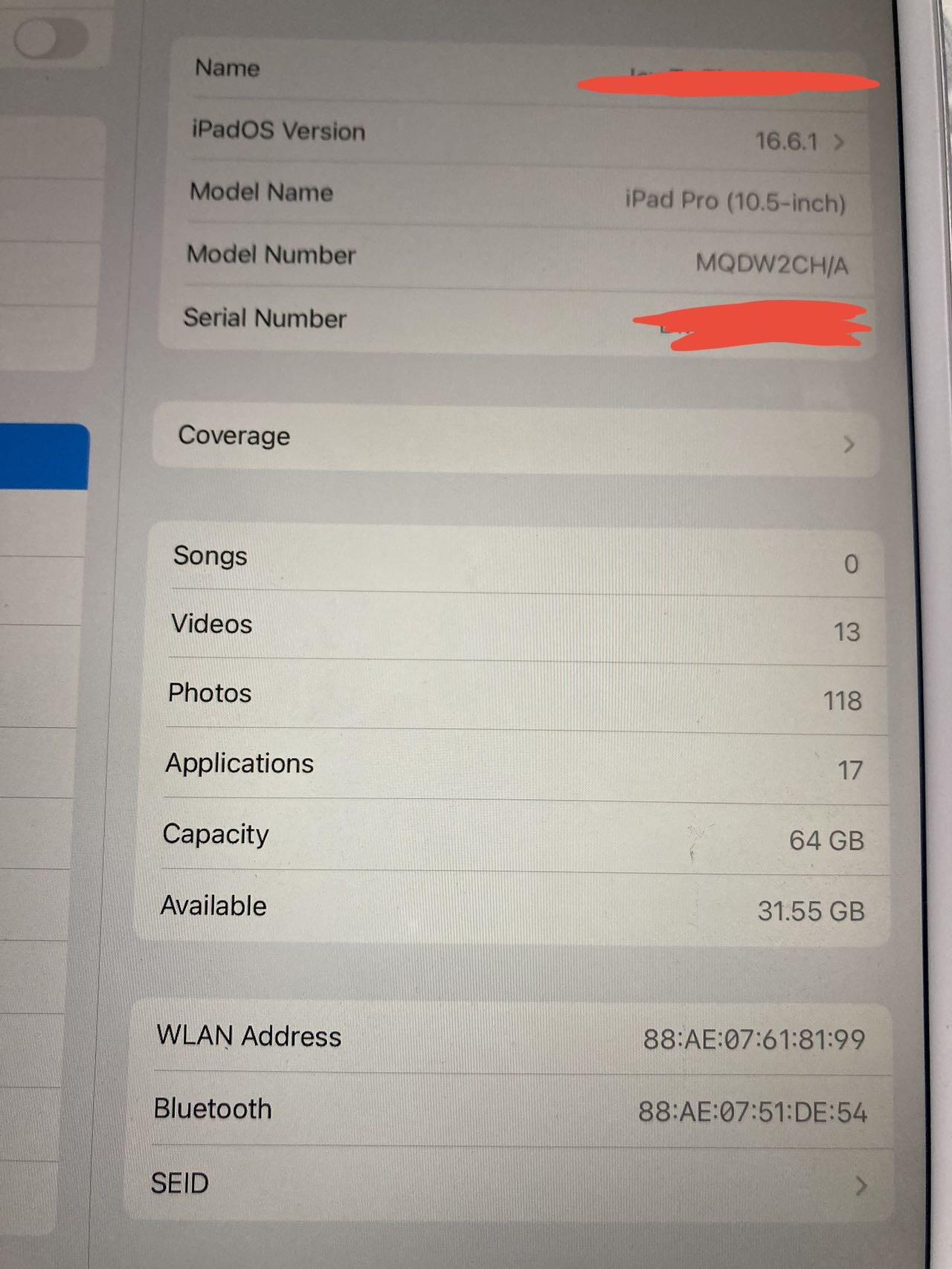 iPad Pro 2017 10.5寸64G，带一代笔