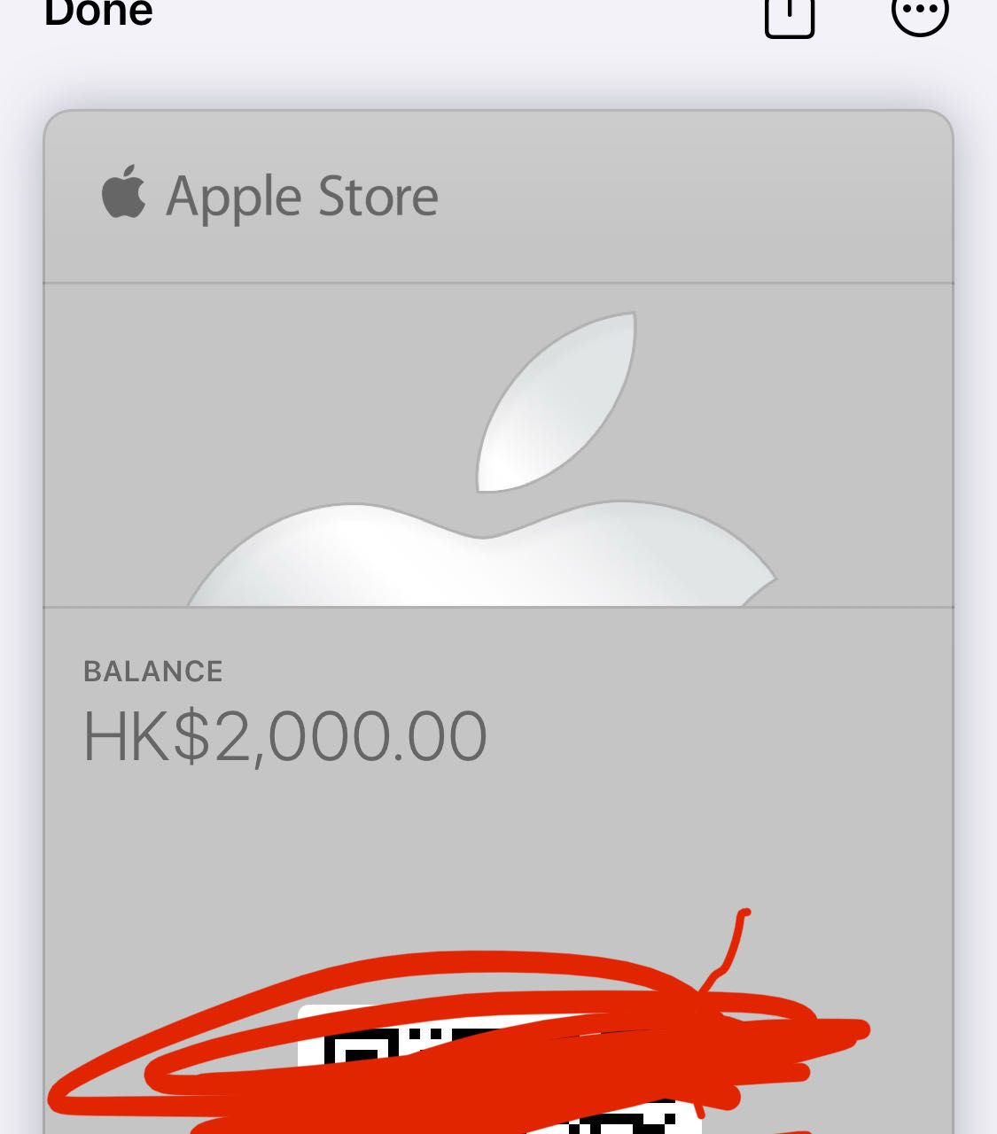 Apple gift card 2000hkd