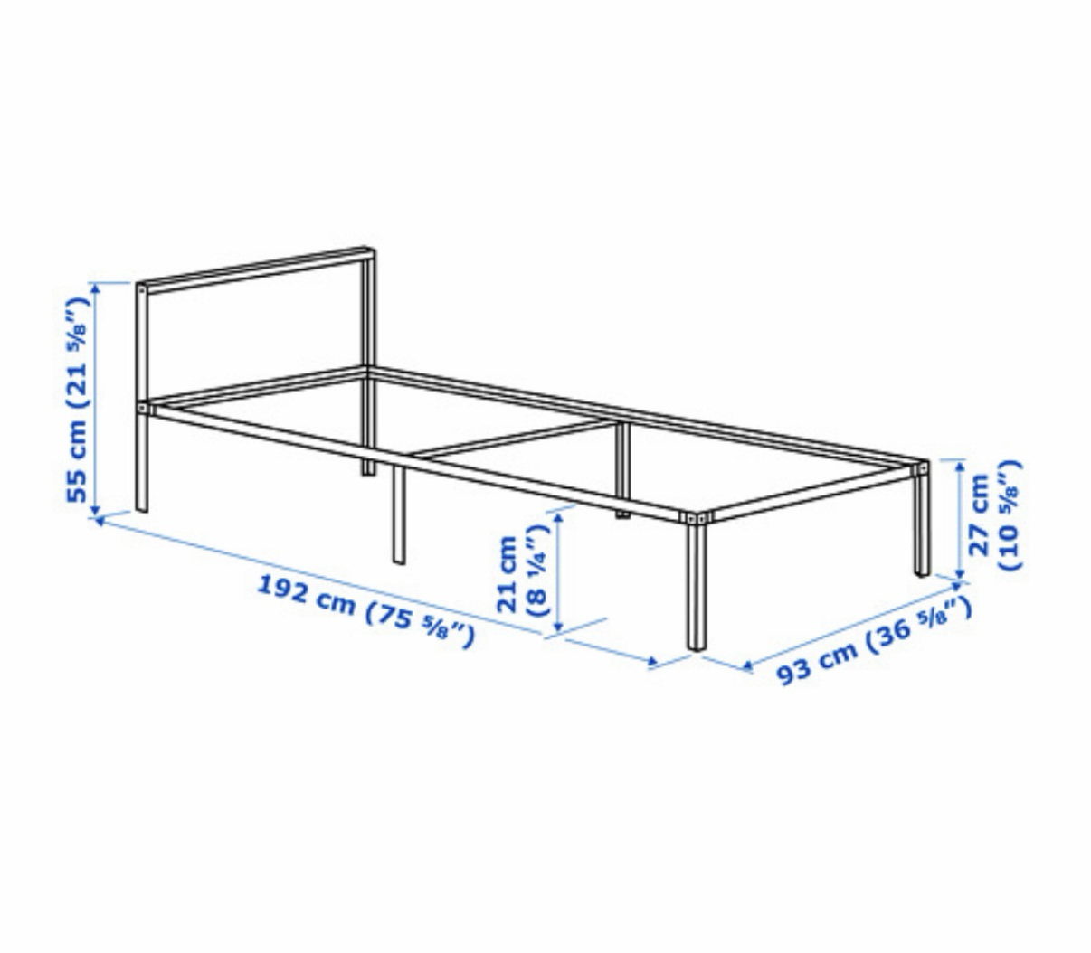 宜家单人 床垫+床架