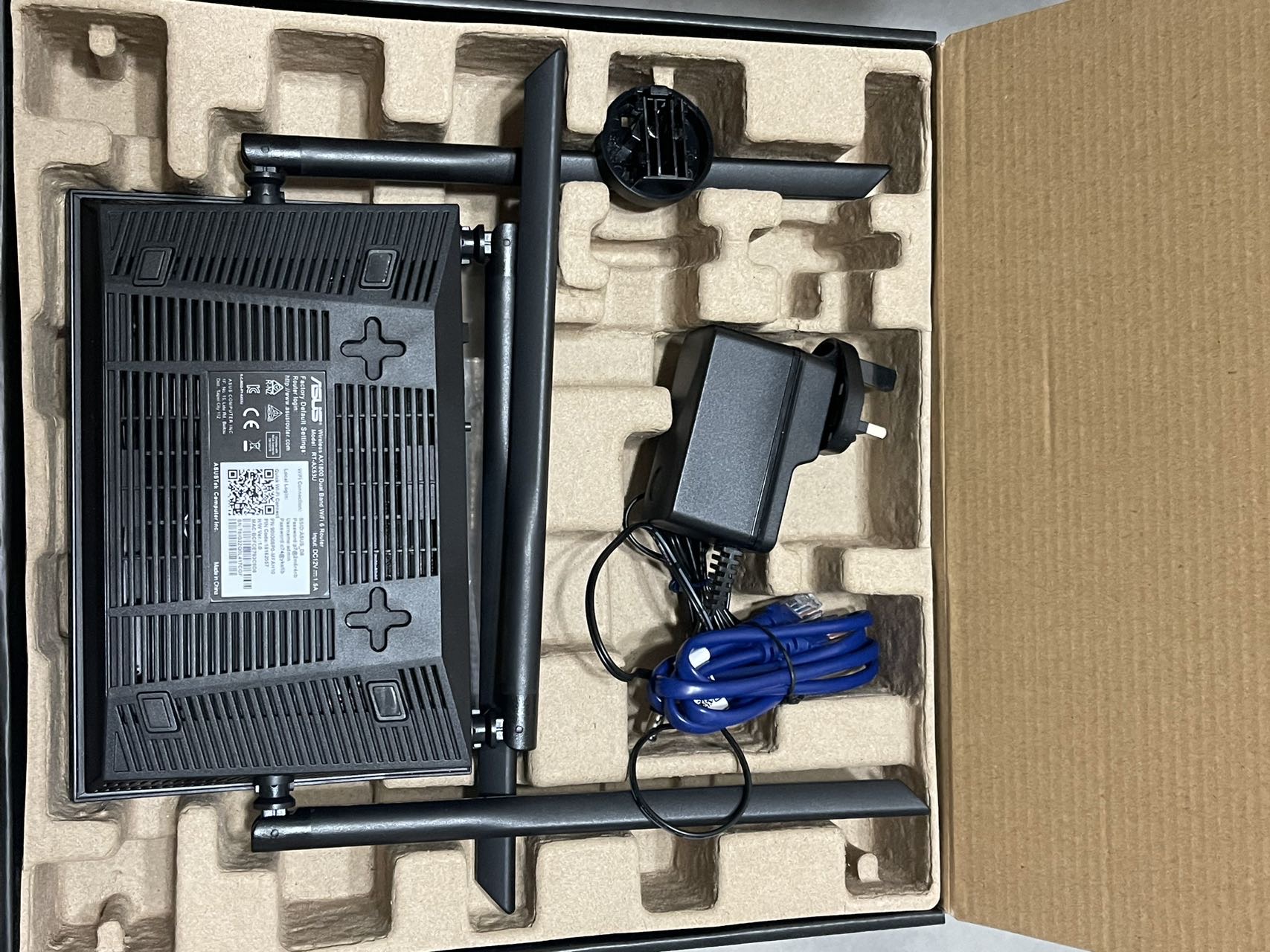 华硕 RT-AX53U AX1800双频WiFi6 无线路由器
